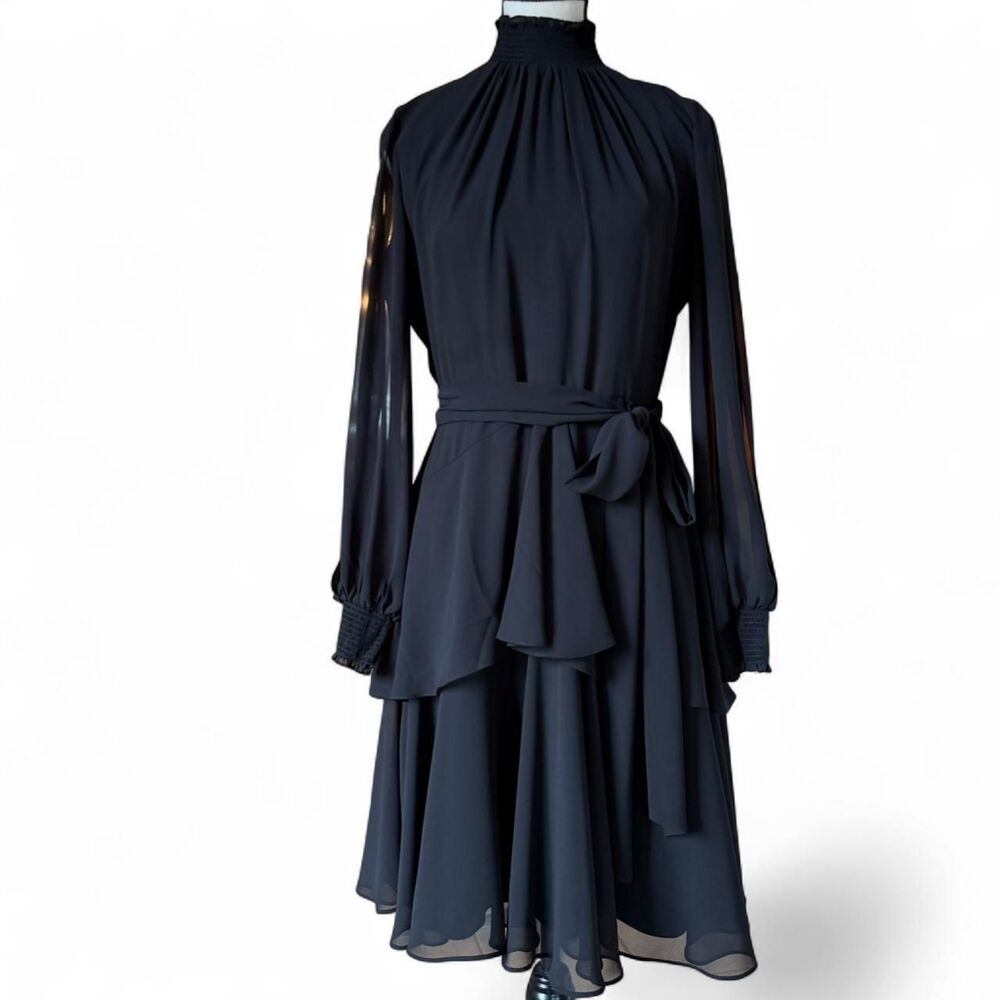 ALEX MARIE DRESS Rosalia Zip Back Long Sleeve Mock Neck Dress Dillard's, 6